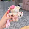 Mono de Felpa Adorable Suéter Oso Artista Llavero de Coche Colgante Muñeca Adorable Personalizada Encanto para Bolso
