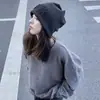 Otoño e Invierno Nuevo Estilo Japonés Mostrando la Cara Gorro Frío con Letras Pequeñas Gorro Popular en Internet para Niños con Protección para las Orejas Gorro de Punto Vintage para Cabeza Grande