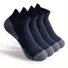 Meias Curtas Masculinas para Corrida, Caminhada ao Ar Livre, Uso Casual, Versáteis para Primavera e Outono, Meias Esportivas Cano Baixo Absorventes de Suor de Poliéster-Algodão, Atacado de Meias Cross-Border