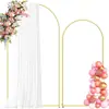 Decoração de Casamento Amazon Transfronteiriça de Metal e Ferro Dourado Arco Suporte Arco 2 Peças Conjunto de Decoração para Festa de Aniversário