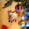 2023 Nuevo de Amazon Decoraciones Navideñas de Color Acrílico de Hella y Vaca Linda Vaca de Dibujos Animados Colgante para Coche