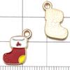 Mezcla 30 Aleaciones de Metal para Goteo de Aceite Navideño para Pulseras y Collares DIY, Accesorios de Joyería de Papá Noel, Muñeco de Nieve, Cascabeles, Alce