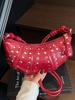 Bolso de Diseño Transfronterizo para Mujer 2025 Nuevo Verano Moda Bolso de Hombro Cruzado con Remaches Estilo Coreano Bolso Dumpling