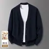 Jaqueta Cardigan de Lã Tricotada Solta Masculina de Comércio Exterior Transfronteiriço, Suéter Casual de Outono para Homens, Estilo Pai