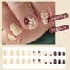 Unhas Vestíveis Frescas Pequenas, Várias Opções, Adesivos de Unhas Postiças Removíveis, 24 Peças, Adesivos de Unha para Manicure Blush, Produtos Acabados Atacado