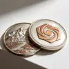 Moedas Commemorativas de Metal Personalizadas em Relevo 3D, Medalhas Souvenir de Áreas Culturais e Turísticas com Tendência Nacional, Moedas Commemorativas Colecionáveis de Liga de Zinco Banhadas a Ouro