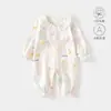 Mono para Bebé Niña Primavera y Otoño Clase A de Algodón Puro Mameluco Ropa de Casa para Bebé Estilo Princesa Traje para Salir y Gatear para Recién Nacidos