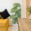 Novo Adesivo de Parede Folha Verde Monstera Simulada Fun-C166 para Sala de Estar Decoração de Casa, Atacado de Exportação, Removível