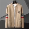 Cárdigan de punto de marca de moda otoñal abrigo holgado para hombre suéter de ropa exterior de moda ins top versátil para hombre de primavera y otoño