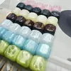 Nuevas Cuentas Cuadradas de Resina de Agujero Grande de 13x13mm Primavera y Verano DIY Colgante para Coche Llavero Pulsera Collar Accesorios para Ropa Lote