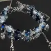 Pulseras de Bosque de Cuatro Piezas Populares al por Mayor de Venta Caliente Estrella de Mar Azul Lujo Ligero Estilo Cool Mejor Amiga Estudiante Pulsera Regalo