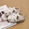 Zapatos de Princesa con Malla y Lazo Estilo Coreano para Niñas Colección Verano 2026 Zapatos de Playa Suaves Antideslizantes para Niños Sandalias de Punta Cerrada
