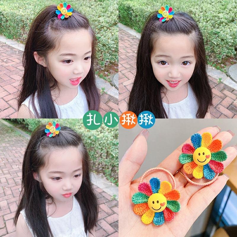 七彩向日葵发夹发圈