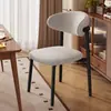 Mesa y sillas de comedor nórdicas, silla de respaldo de lujo ligero de restaurante informal de moda en internet, silla de comedor con forma de cuerno, silla simple moderna para el hogar y el hotel