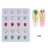 Decoraciones para Uñas de Aleación Transfronterizas, Pedrería con Forma de Corazón, Mariposas de Cristal, Pedrería Iridiscente con Forma, Al por Mayor en Stock