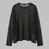 Top Deportivo Fitness Holgado, Ligero, Transpirable, Versátil, de Manga Larga, Cuello Redondo, Cubre-Ropa de Yoga para Mujer, Transpirable y Ligero