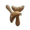 Raspador Facial Verde de Sándalo en Forma de Media Luna, Masajeador Meridian de Madera Maciza para Masaje de Senos y Axilas, Cuidado Facial, Masajeador Meridian de Cintura y Piernas