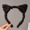 Linda diadema de felpa de dibujos animados para mujer, especialmente diseñada para lavarse la cara y aplicar mascarillas faciales, diadema de corona alta, lista para fotos, crea una atmósfera elegante