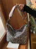 Bolsa Tote Grande com Estampa de Leopardo Transfronteiriça Bolsa de Ombro Feminina Simples para o Dia a Dia Outono Bolsa Transversal