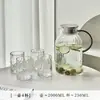 Copo de Água de Luxo Leve Conjunto Doméstico Bule de Água Fria Bule Resistente a Altas Temperaturas Xícara de Chá Hospitalidade Copo de Vidro Simples Conjunto de Chá para Beber Água