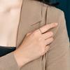 Anel de cauda de aço titânio onda 1 mm coreano transfronteiriço anel feminino moda通勤 elegante usar acessórios joias