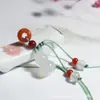 Acessórios de Pulseira e Colar com Pingente de Agata Natural e Cuia Tecidos à Mão Acessórios DIY Atacado em Estoque