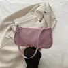 2026 Nuevo Ins Moderno Versátil Bolso Pequeño de Mano Bolso de Hombro Simple Bolso de Axila Estilo Coreano Bolso Baguette de Charol