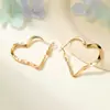 Aguja de Plata S925 Estilo Minimalista de Moda Nuevo 2025 Pendientes Grandes de Corazón de Gama Alta Accesorios para Orejas de Moda