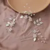 Tiaras de Novia Peine de Perlas y Pedrería Accesorios para el Cabello Hechos a Mano Europeos y Americanos Peine para el Cabello Incrustado con Cristal Accesorios de Boda Joyería