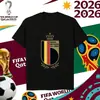 Camiseta Estampada con Logo de Equipo de la Copa del Mundo 2026 La Más Vendida en Amazon Casual de Manga Corta Talla Europea