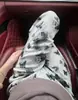 Pantalones de Hielo de Seda Estampados Estilo Chino para Mujer, Pantalones de Pierna Ancha de Hielo de Seda con Pintura a Tinta de Verano, Pantalones Rectos de Caída Suave Adelgazantes de Longitud al Suelo