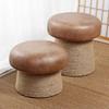 Corda de cânhamo banqueta baixa sentado píer piso banqueta varanda banqueta tatami sapato trocando banqueta madeira maciça banqueta redonda sala de estar mesa de centro banqueta