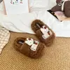Bonitas zapatillas esponjosas con temática de gato KT para niñas, nueva colección otoño/invierno 2026, adecuadas para usar tanto en interiores como en exteriores, zapatillas de algodón estilo princesa de una sola tira