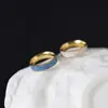 Anillo de Temperamento Artesanía de Esmalte Goteante Anillo Colorido Simple Liso Anillo de Lujo Ligero para Pareja