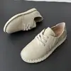 Otoño 2026 Más Vendidos de Moda Versátiles Zapatos Planos de Piel de Vaca con Lazo Frontal para Mujer para Uso Diario, Venta al por Mayor de Comercio Exterior