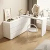 Penteadeira para quarto, armário de gavetas moderno minimalista famoso na internet, mesa de maquiagem extensível estilo creme para apartamento pequeno de luxo integrado