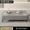 Juego de Mesa de Café y Mueble de TV de Cristal para Sala de Estar, Diseño Moderno y Sencillo para Espacios Pequeños, Elegante Combinación de Mueble de TV con Superficie de Cristal