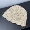 Chapéu Headband Crochê Feito à Mão Estilo Boho Feminino Vazado Pérola Franja Chapéu Pulôver Fino Chapéu Estilo Nacional Tendência