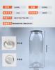 Botella de lata de 500 ml, transparente, de 330 ml, para leche, té, zumo, PET, de 650 ml, para agua con burbujas y Coca-Cola.