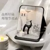 Espelho dobrável pequeno para dormitório estudantil, espelho de maquiagem especial para mulheres, portátil, para mesa de trabalho, para viagem