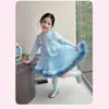 Roupa Infantil Conjunto para Meninas Suéter Tricô Colete Cartoon com Vestido de Renda Vestido Princesa 26 Outono Inverno Novo