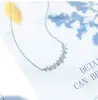 Sorriso de platina NIS Net vermelho socialite colar escada brilhante quadrado diamante clavícula cadeia platina diamante real pingente senhoras