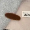 Peine de Pelo Ovalado de Felpa para Otoño e Invierno Coreano, Pinza Lateral de Gama Alta, Peine de Pelo Elegante y Versátil, Accesorio para el Cabello para la Parte Posterior de la Cabeza, Estilo Nuevo