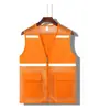 Chaleco Reflectante Transpirable de Malla Estampado Personalizado con Logo Ropa de Trabajo Camiseta Publicitaria Chaleco Reflectante para Voluntarios Estampado de Texto