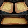 Esterilla Refrigerante de Bambú para Verano, Universal de Cinco Plazas para Asiento Trasero de Coche, Juego de Tres Piezas de Cojín para Asiento de Coche de Bambú, Esterilla de Bambú para Mahjong