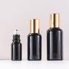 Botella marrón de 5-100ml con bola rodante, botella negra de perfume con bola rodante, 15ml30ml50 Botella de vidrio marrón para aceite esencial de masaje