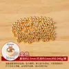 Cuentas Rellenas de Oro de 18K Pulsera DIY Cuentas Redondas que Conservan el Color Pulsera de Cuentas Doradas Pequeñas Cuerda Trenzada para Pulsera y Collar Cuentas Espaciadoras Accesorios Hechos a Mano DIY