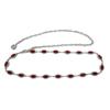 Cross-border cinto feminino Halloween decoração cristal rubi strass incrustado corrente de cintura de metal em estoque