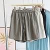 Shorts Casuales de Estilo Arrugado y Holgazán para Mujer en Verano, Versátiles, Sueltos y Cómodos Pantalones para Casa, Pantalones de Pierna Ancha para Caminar, Pantalones Cortos