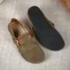 Zapatos sencillos tipo mocasín de suela blanda, pantuflas cerradas para mujer, zapatos Birkenstock versátiles de punta redonda para otoño 2026, zapatos de mujer dos en uno